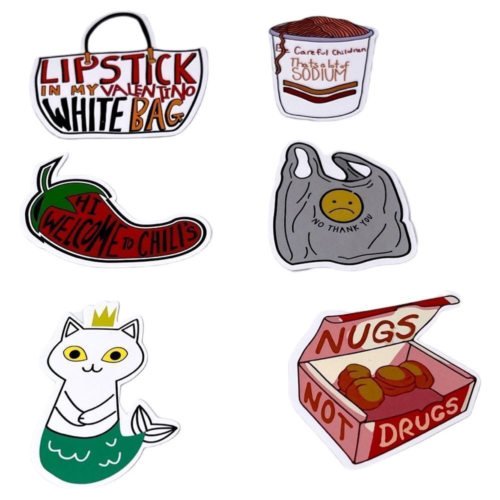NWT Wool + Pepper Co. Sticker Pack (6 unique stickers)